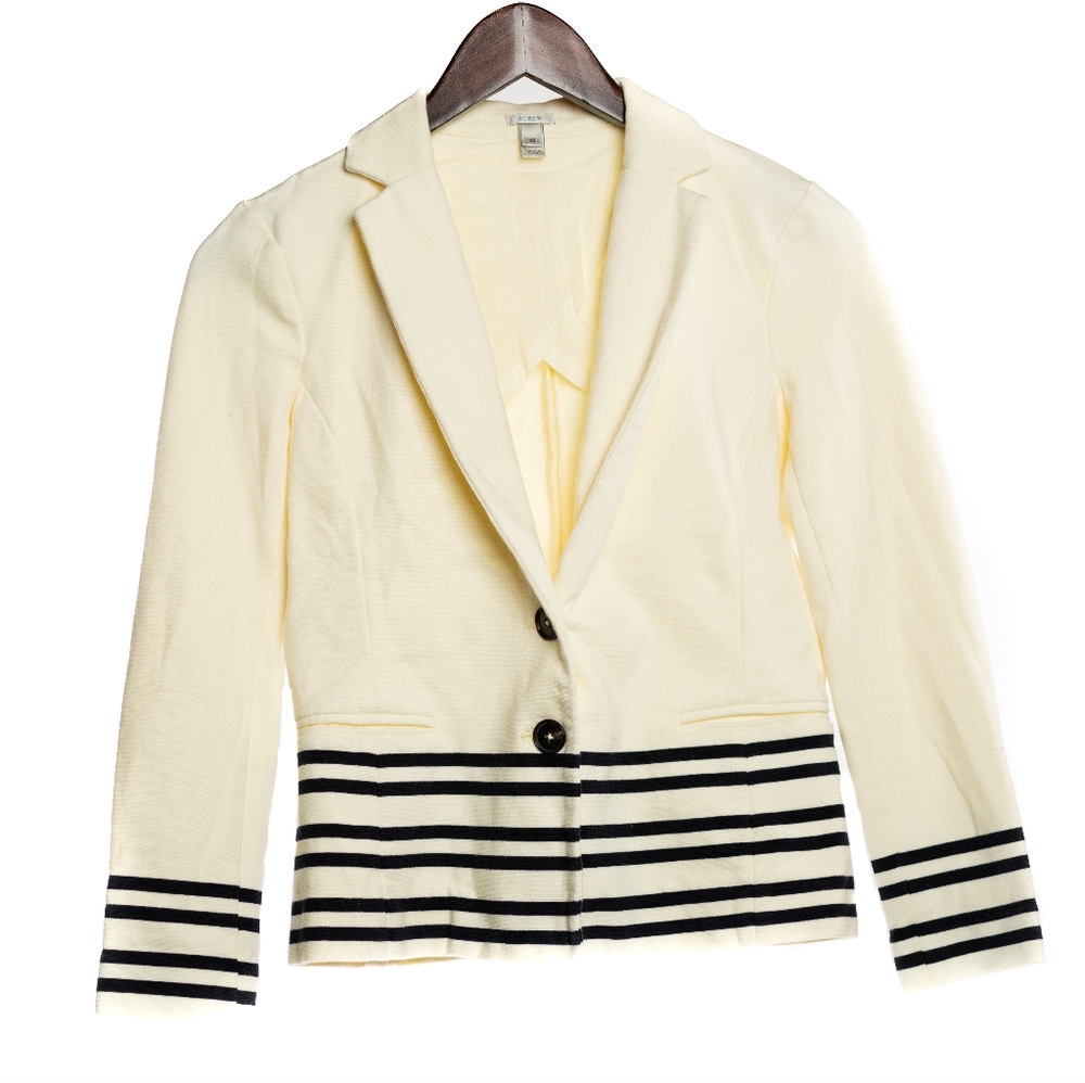 J. Crew Creme Maritime Blazer in Vanilla Size XS